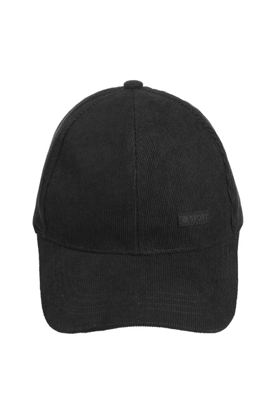 Zumzeria Black Winter Cap with 'Sport' Tag for Men