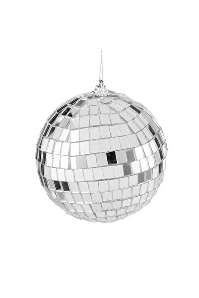 Zumzeria Ornament de brad Glob disco argintiu Ø8cm