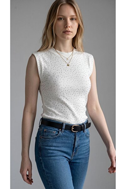 Losha Collection Taşlı Crop