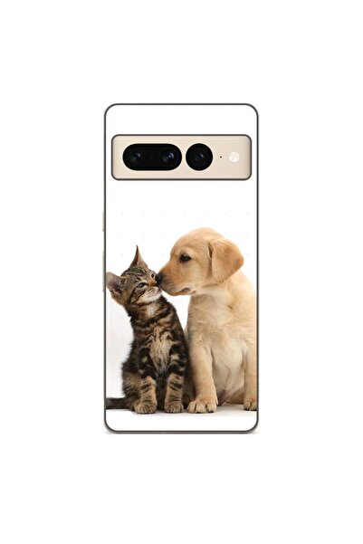 OEM Husa compatibila cu Google Pixel 7 Pro Silicon Gel Tpu Model Pisicuta Cat...