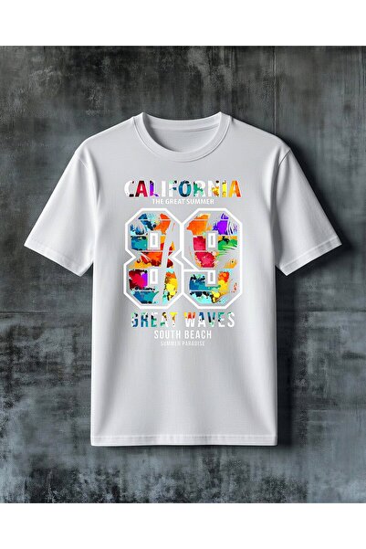 COMVİCHO Al for Nia Great Waves Printed Oversize T-Shirt