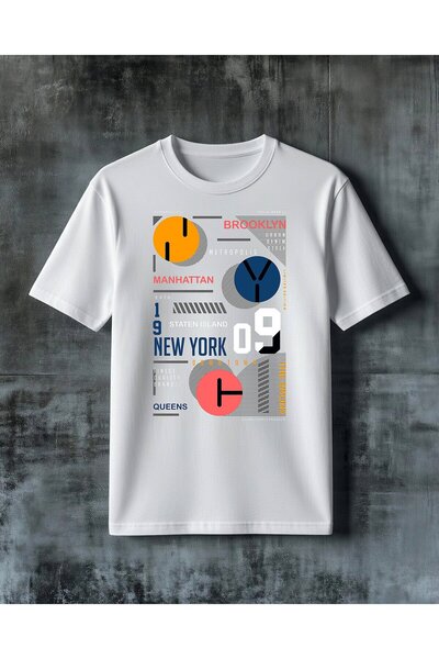 COMVİCHO Newyork Manhattan Printed Oversize T-Shirt
