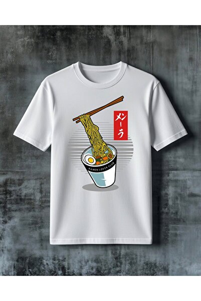 COMVİCHO Ramen Lover Club Printed Oversize T-Shirt