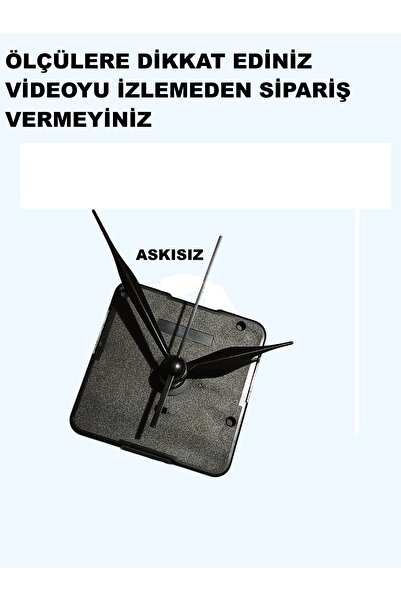 CNR SHOP Saat Mekanizması 14 MM ŞAFT BOYU Sessiz Çalışır Akar Küçük Boy Akrep...