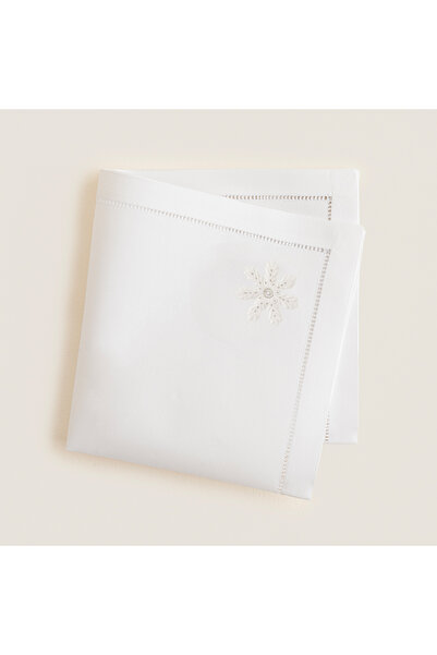 Chakra Χαρτοπετσέτα Snowflake 40x40 εκ. Λευκή