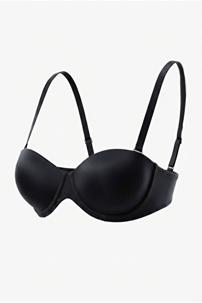 Wakabayashi Perfect Lift Strapless Bra |   Black Removable Strap Push up Bra