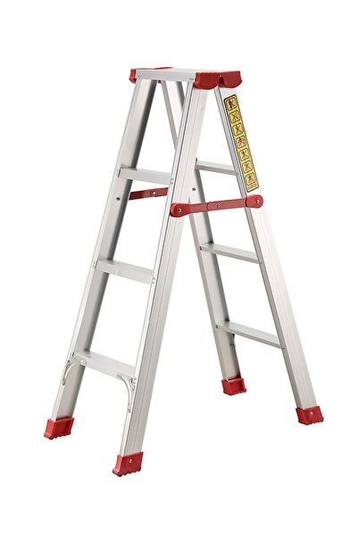 Lawazim 4 Step Aluminum Ladder Foldable Anti-Slip Ladder for Home & Warehouse