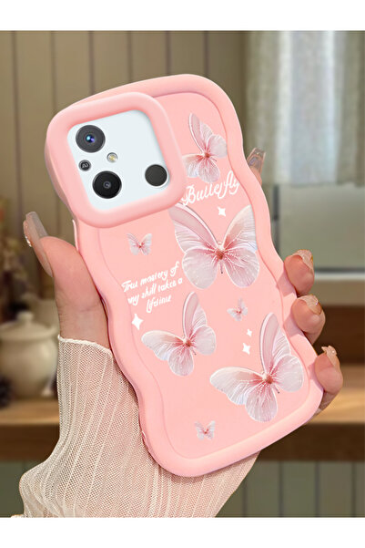 ucuc Redmi 12C Uyumlu Pembe Silikon Kılıf Kamera Korumalı Darbe Emici Tasarım