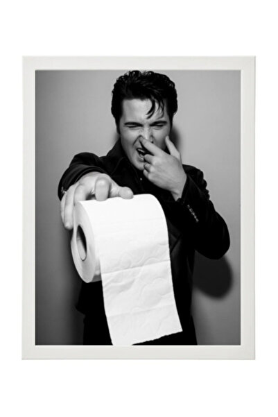 Boomah Accessories Elvis Presley Funny Bathroom Framed Poster 30x40 cm – Toil...