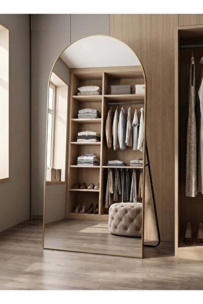 Taimi Elegant Design Large Mirror 170x70cm - Full Length Mirror With Gold Met...