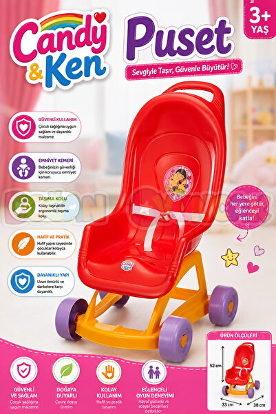 Doğan Oyuncak Dünyası Candy & Ken Puset  Candy & Ken Bebek Arabası - Ev Eşyal...