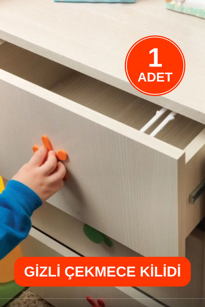WAPPA 1 ADET Gizli Çekmece Kilidi, Çocuk Çekmece Kilidi Güvenlik Kilidi