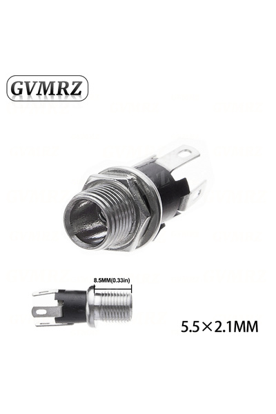 choice2 5.5x2.1 Type3 10PCS DC025M 5.5*2.1/2.5mm DC Socket With Nut 5.5x2.1/5...