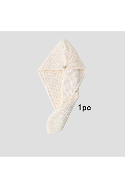 Choice1 Beige Solid Premium Microfiber Hair Head Towel Wrap For Women Quick-D...