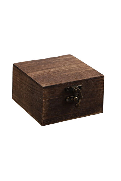 choice2 Dark Color 1Pcs Jewelry Storage Box 10x10x6CM Square Wooden Storage B...