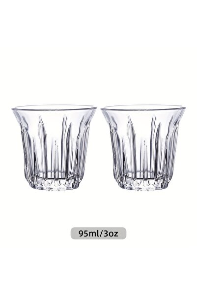 Choice 2 Pack 95ml 2 Pack Espresso Cups, Clear Glass Cups for Coffee, Coffee ...