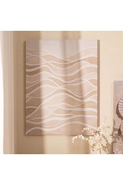 Evidea Deco Kum Dalgası Kanvas Tablo - Bej - 75x100 cm