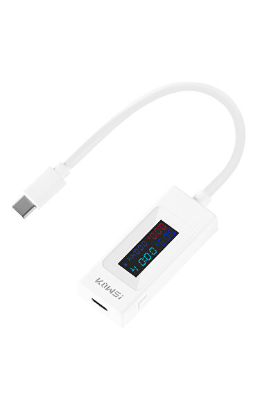 Choice white DC Type-c USB-C Voltage Tester Current 4-30V Voltage Meter Timin...