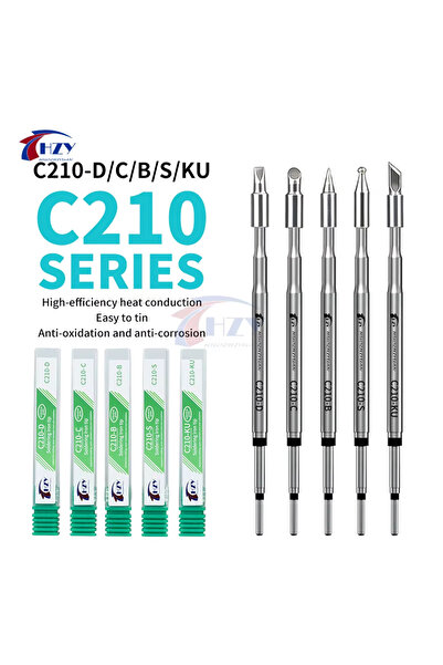Choice D C B S KU HOT C210 Series Soldering Iron Tips C210-D/C/B/S/KU Welding...