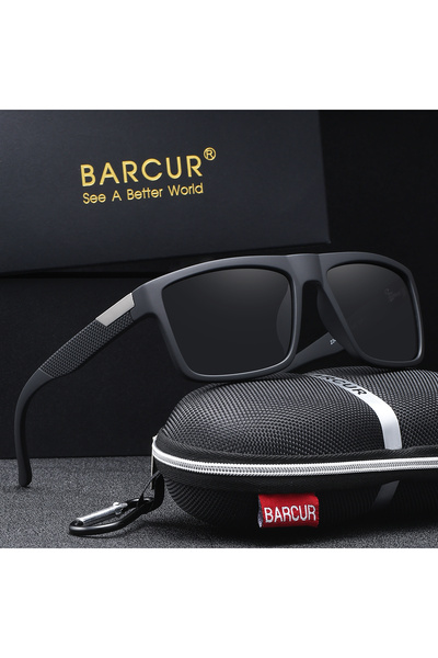 Choice3 MatteBlack BARCUR Simple And Comfortable Business Style Sunglasses Fo...