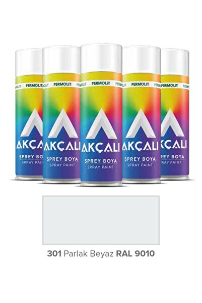 Akçalı SPREY DÜZ RENKLER - PARLAK BEYAZ 301 400ml (2ADET)