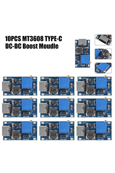 choice2 10PCS MT3608 TYPE-C 5-10PCS MT3608 Adjustable Step Up Module Voltage ...