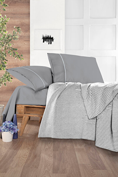 Monolisse Cozy Piping Pique Set Double Black 200*230 cm