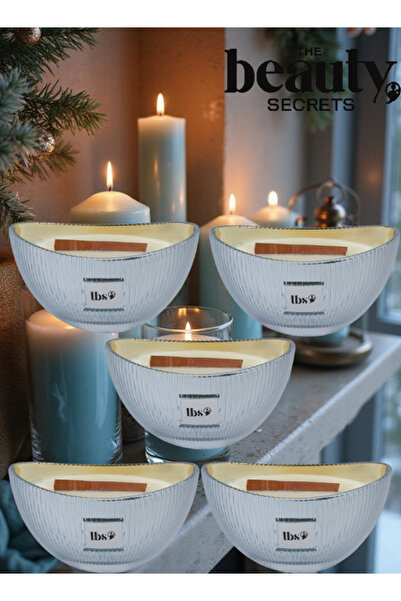 The Beauty Secrets 5 Pieces Luxury Scented Candle Florals Lemon 1000grams