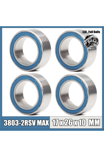 Choice 4Pcs 3803-2RS MAX Bearing 17*26*10 mm Double Row Full Balls Bicycle Su...