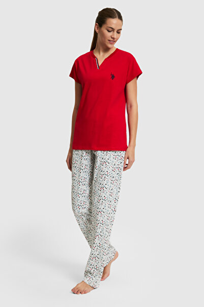 U.S. Polo Assn. Women's Red Pajama Set 50326524-Vr030