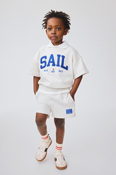 H&M 2 Parçalı Motif Detaylı Sweatshirt Set