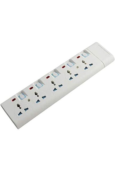 Geepas 5 Way Extension Socket 13A - Extension Lead Strip with 5 Led Indicator...