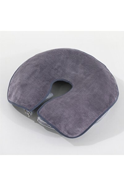 Choice1 Dark Grey U-Shaped Facial Pillow Cover Microfiber Face Cradle Covers ...