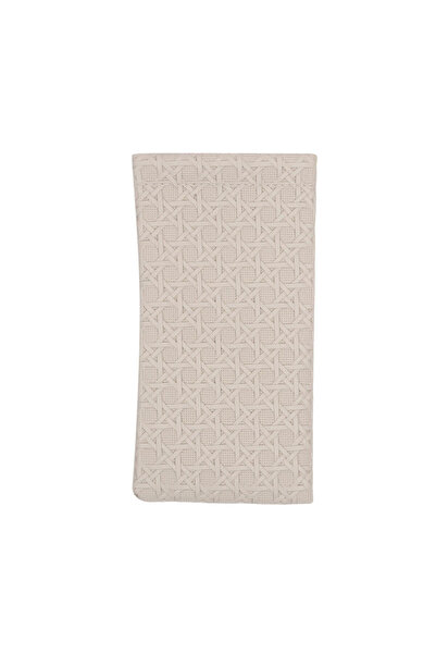 Choice3 Off-white Minimalist Elegant Trendy Glasses Pouch Woven Texture PVC L...