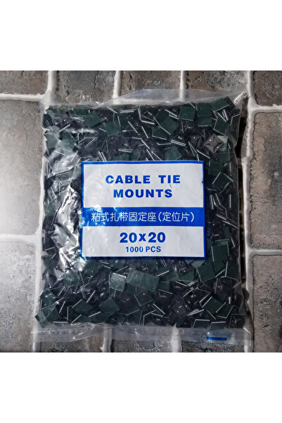 Choice5 1000Pcs 20x20 Black Cable Tie 250/500/1000Pcs Cable Base Black And Wh...