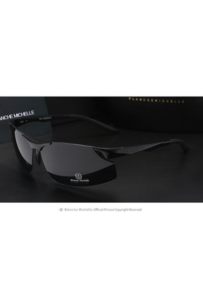 Choice4 black black 2024 Aluminum Magnesium Men Sunglasses Polarized Sports D...