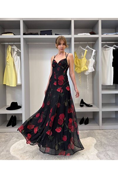 AVOLLA Tulle Dress with Piping Detail