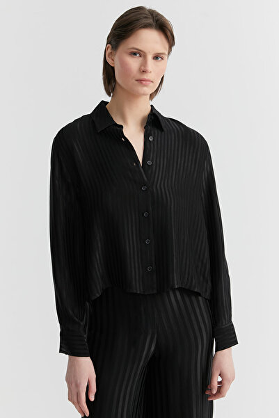 PAULMARK Women's Short Satin Shirt