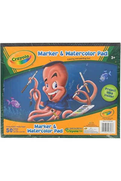 Crayola Marker & Watercolor Pad 10"X8-50 Sheets/Pkg; 6 Items/Order