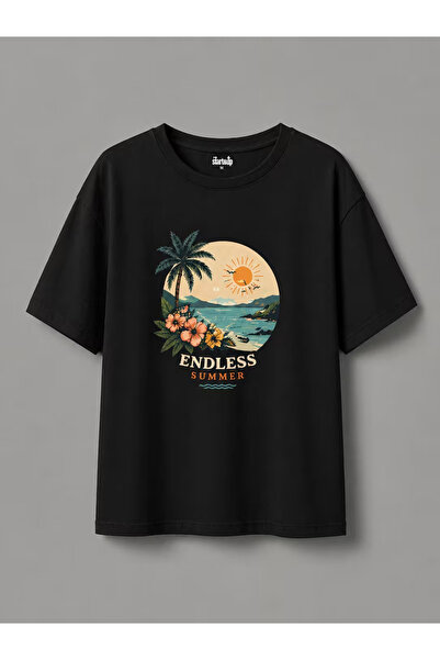 LOTS MODA Difference Printed Unisex Oversize T-Shirt