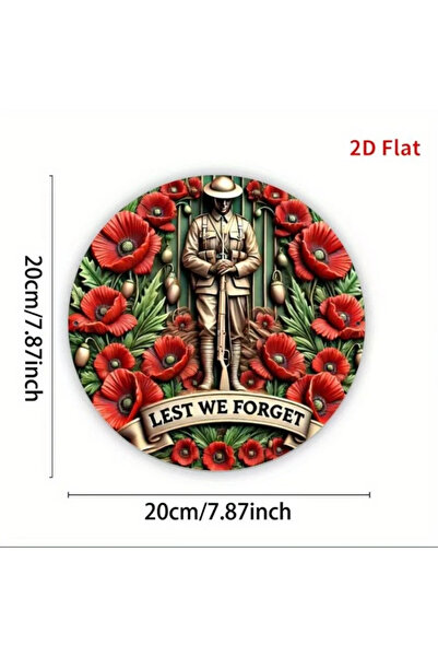 Choice 20x20 TYA27684-20x20cm Indoor Soldier Poppy Memorial Wall Decor (1pc) ...