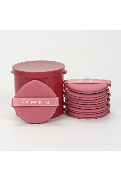 Choice A0151-pink-A QIWU 7Pcs/Box Strawberry Cosmetic Puff Set Double Side Wo...