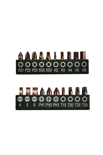 Choice Bits Style C set 1/4 Screwdriver Bits Set 25mm S2 Alloy Steel Closs Ph...