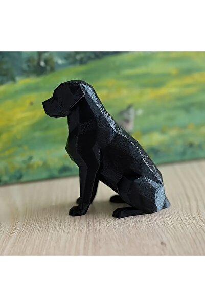 Choice black 3D Printed Labrador Retriever Statue, Polygonal Sausage Dog Stat...