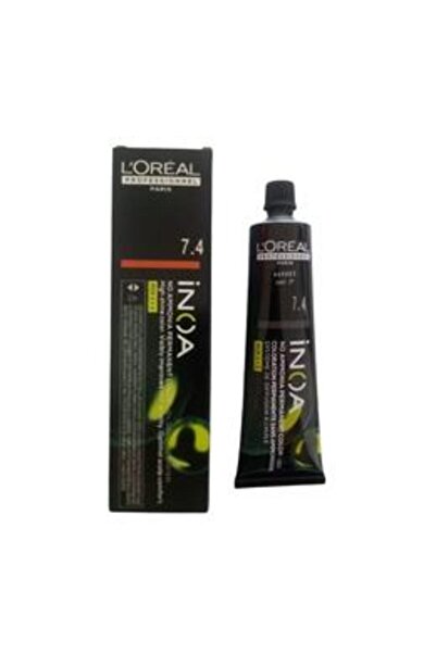 L'oreal Professionnel Inoa Demi-Permanent Hair Dye 7.4 Copper Blonde, 60 ml