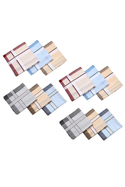 Choice3 Set 4 12Pcs/Set Soft Pocket Handkerchief 40x40cm Sweat Absorbent Pock...
