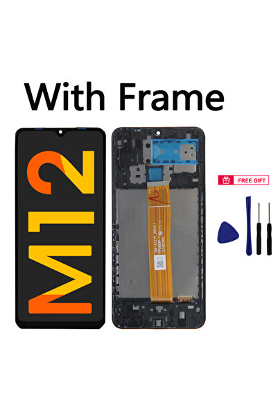 Choice1 شاشة عرض جديدة مقاس 6.5 بوصة مع إطار لـ M12 M127F، شاشة LCD تعمل بالل...