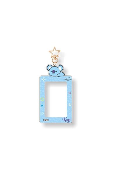 choice2 xiaoxiang Kawaii BT21 Card Holder Keychain Card Storage Pendant ID Ph...