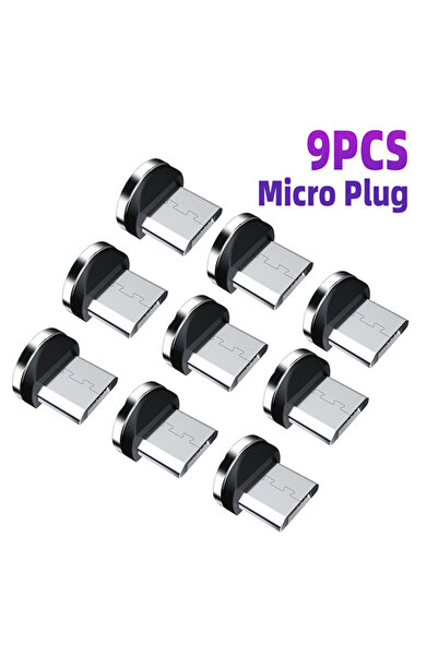 Choice 9 قطع من محولات كابلات الشحن Micro USB للهواتف المحمولة، قابلة للدوران...