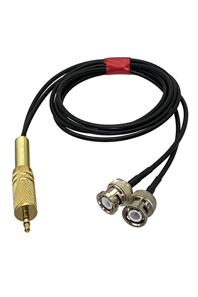 Choice7 3FT (1M) 1pce 3.5mm stereo 1/8" TRS plug to L+R dual BNC male Plug Ca...